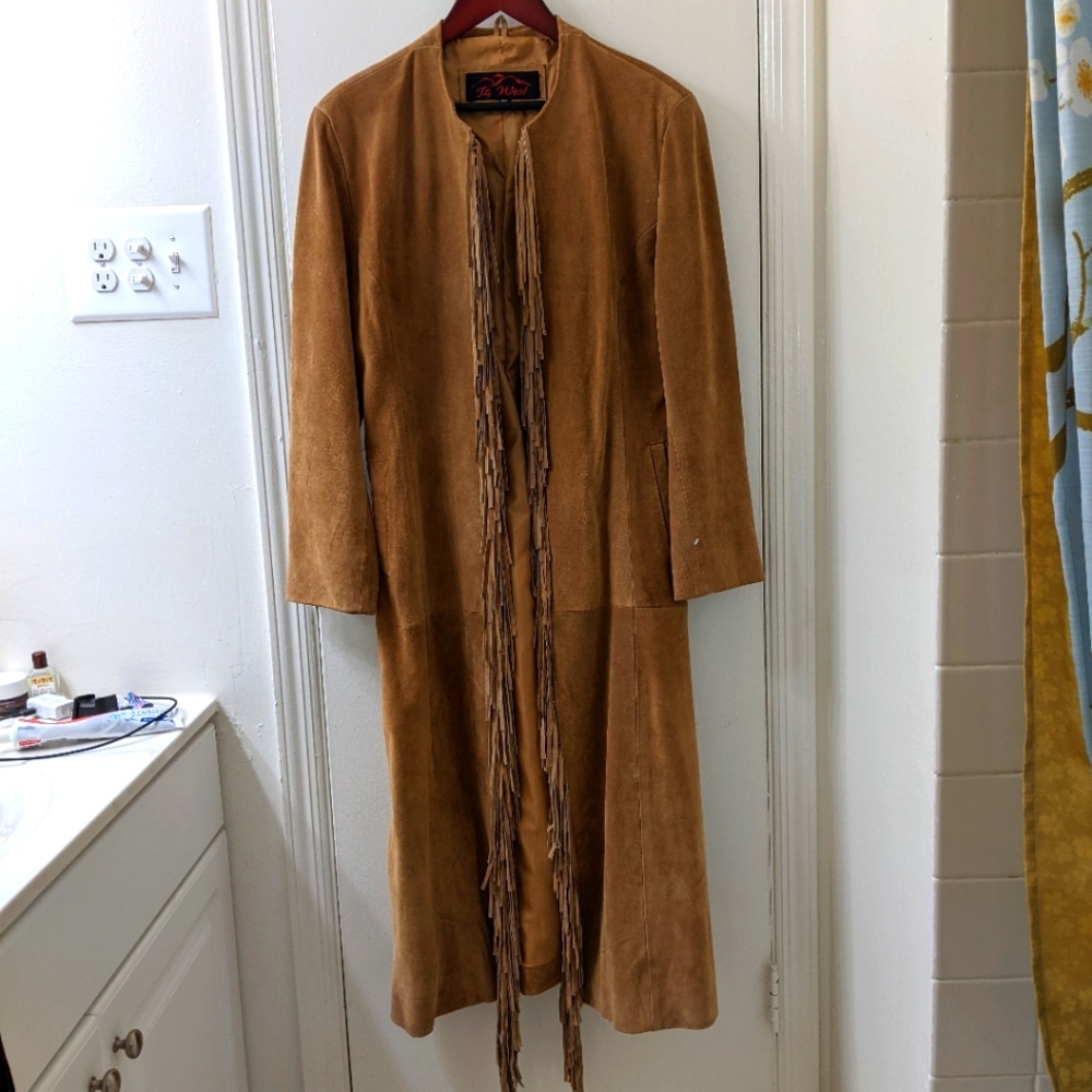 Suede Long fringe Coat